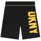 شورت بالشعار باللون الأسود للأولاد, 1, hi-res