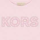 تيشيرت بنات بالشعار باللون الوردى, 2, hi-res