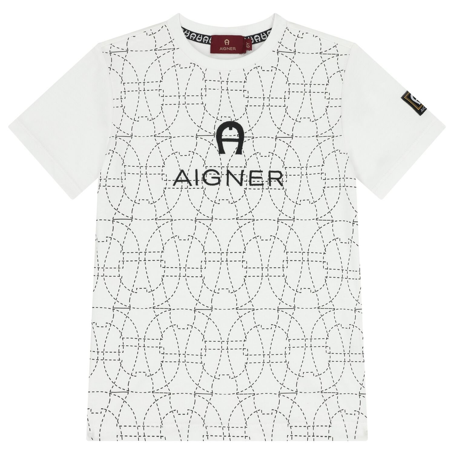 تي شيرت أبيض بشعار للأولاد, 1, hi-res