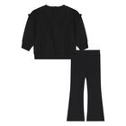 Younger Girls Black Logo Leggings Set, 1, hi-res