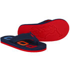 Boys Navy Blue Logo Flip-Flops, 1, hi-res