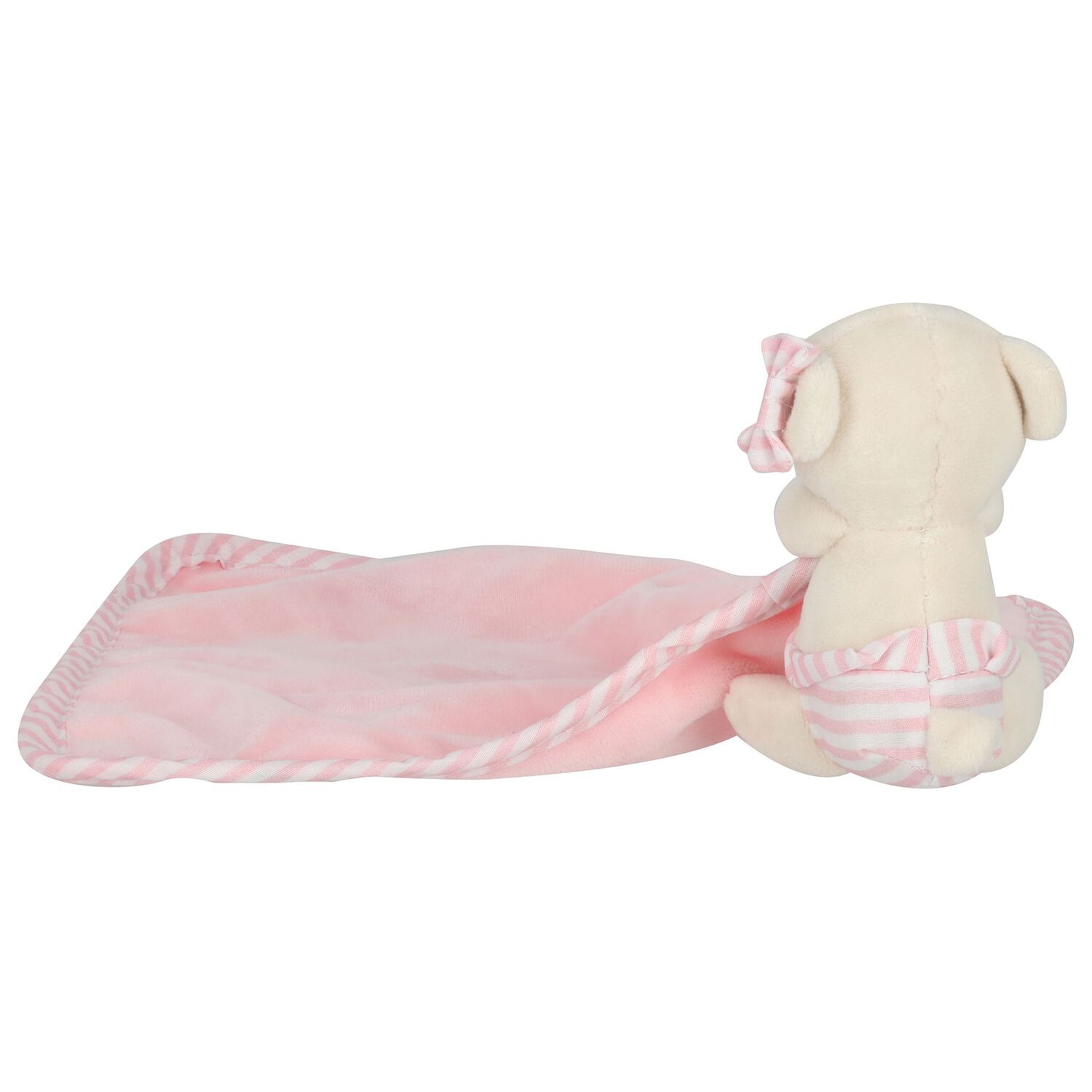 Baby Girls Pink & Beige Teddy Bear Comforter, 1, hi-res