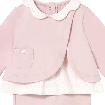 Baby Girls Pink & Ivory Leggings Set