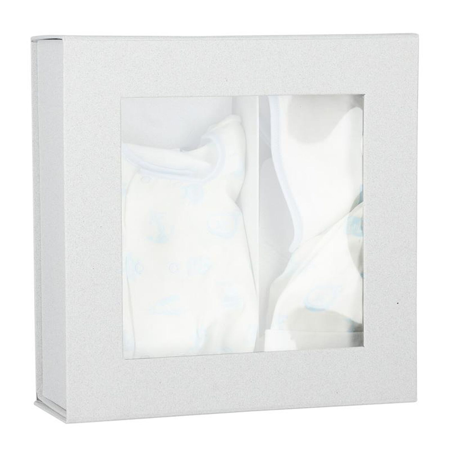 Baby Boys White & Blue Babygrow Gift Set, 1, hi-res