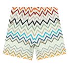 Younger Boys Multi-Coloured Zig Zag Swim Shorts, 1, hi-res