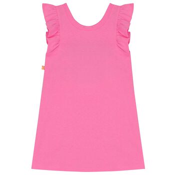 Girls Pink Sequin Jersey Dress