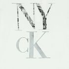 تيشيرت بالشعار باللون الابيض للبنات, 1, hi-res