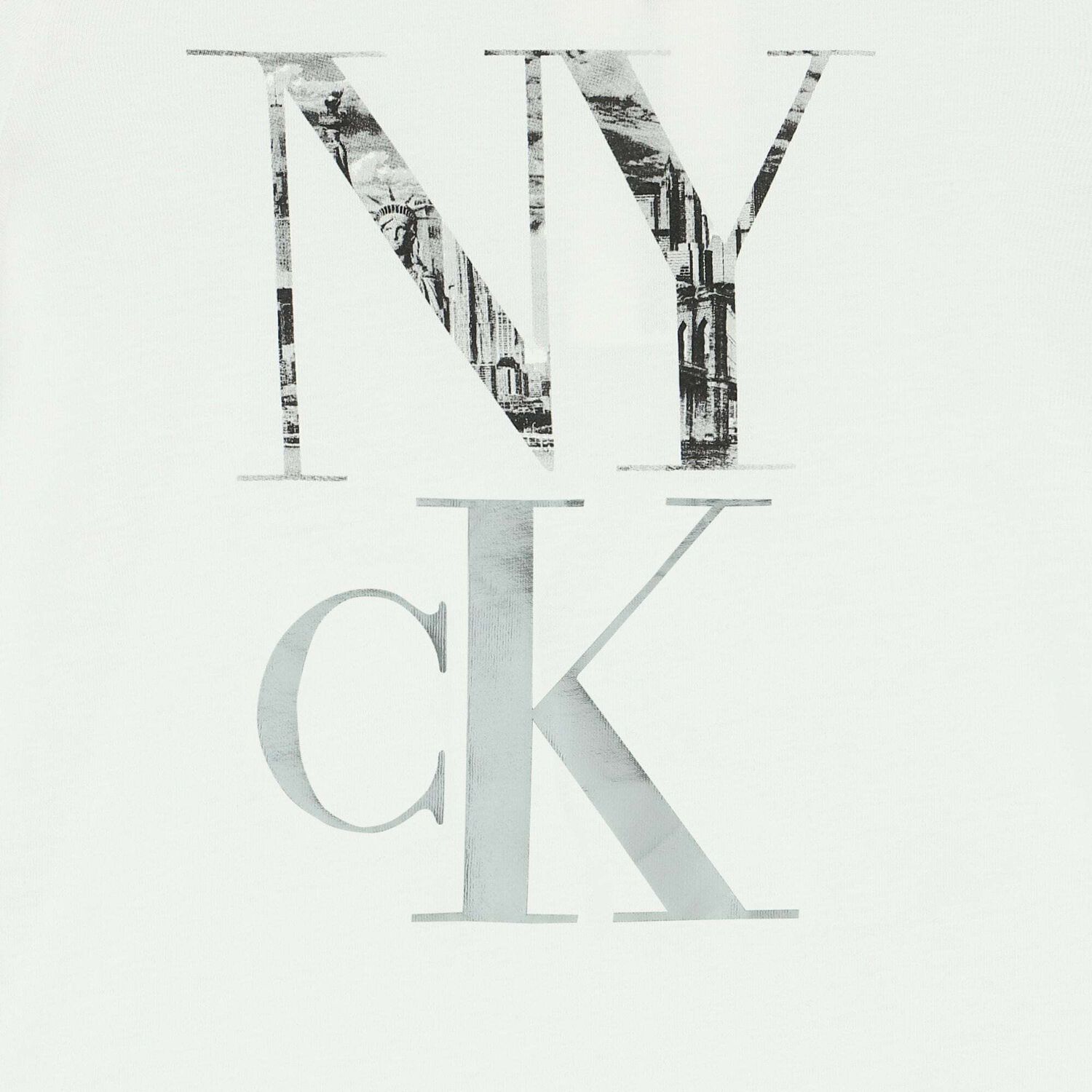 تيشيرت بالشعار باللون الابيض للبنات, 1, hi-res