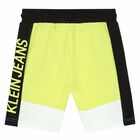 Boys Grey & Black Logo Shorts, 1, hi-res