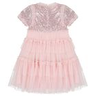 Girls Pink Sequin & Tulle Dress, 1, hi-res