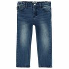 Blue Teddy Logo Jeans, 1, hi-res