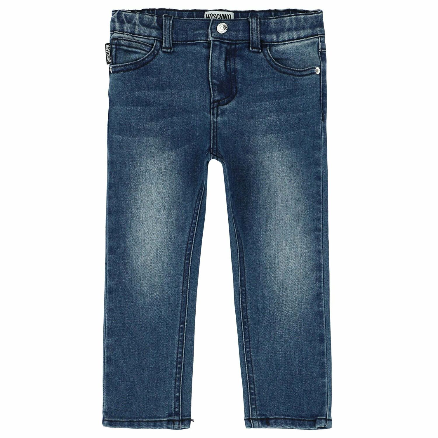 Blue Teddy Logo Jeans, 1, hi-res