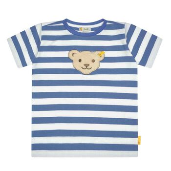 Younger Boys Blue & White Teddy T-Shirt