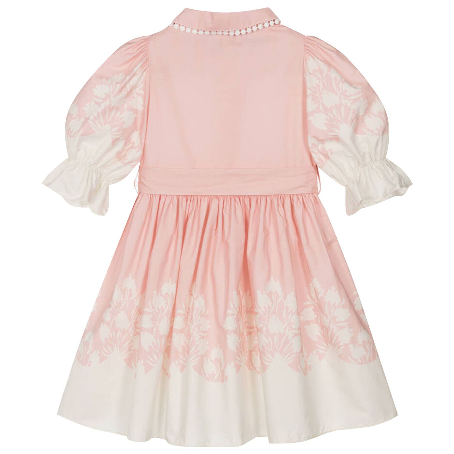 Girls Pink & White Floral Dress, 1, hi-res