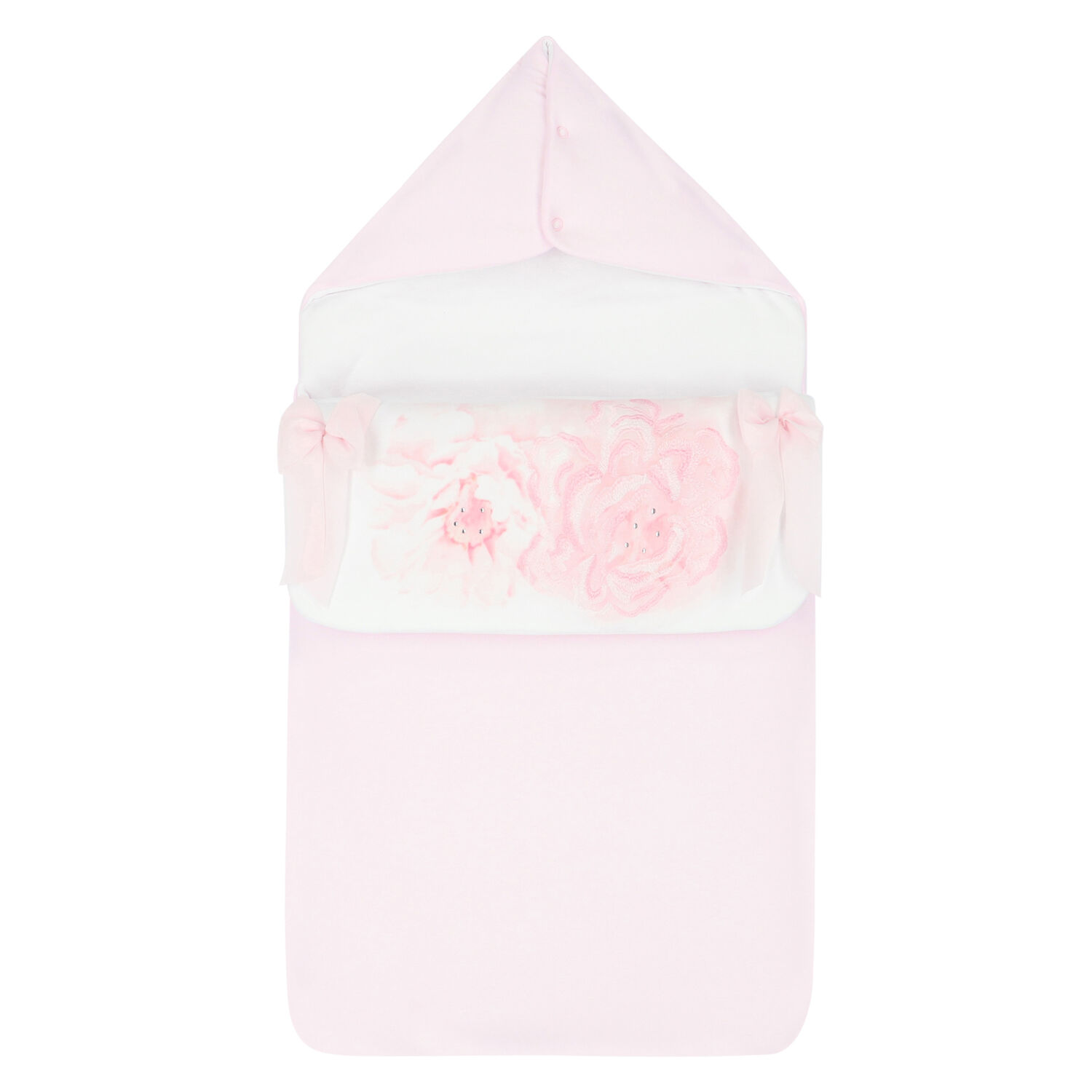 Baby Girls Pink & White Floral Nest, 1, hi-res