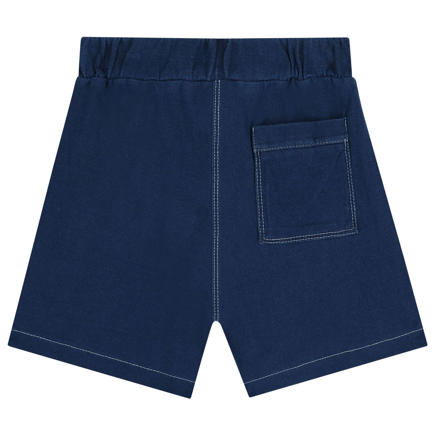 Boys Navy Blue Logo Shorts, 1, hi-res