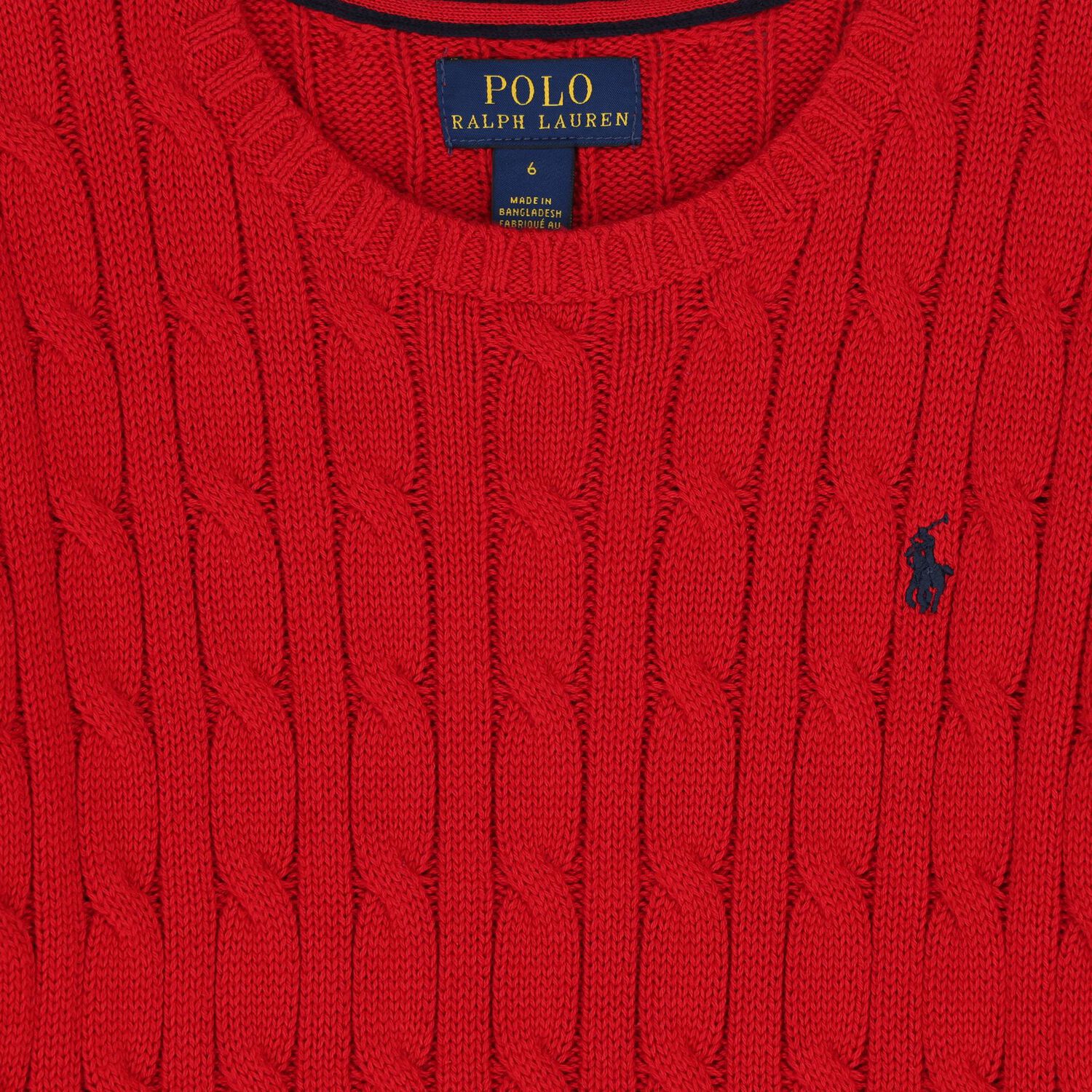 Red Logo Cable Knit Jumper, 1, hi-res image number null