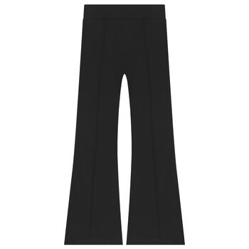 Girls Black Logo Leggings