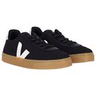 Black Logo Canvas Trainers, 1, hi-res
