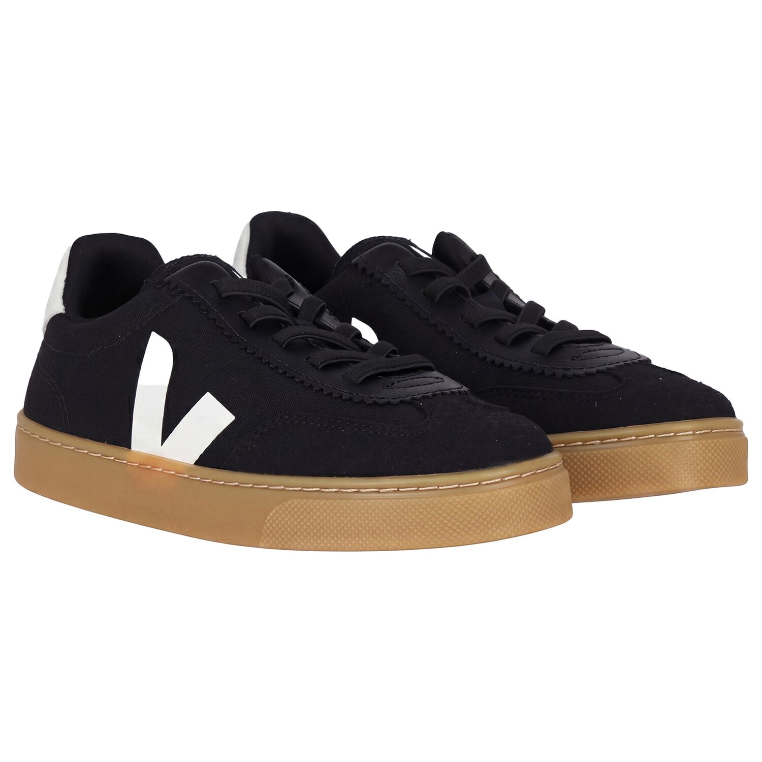 Black Logo Canvas Trainers, 1, hi-res