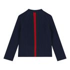 Baby Boys Navy Blue Web Striped Jumper, 1, hi-res