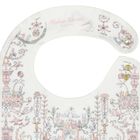 Baby Girls Ivory & Pink Toile de Jouy Bib, 2, hi-res
