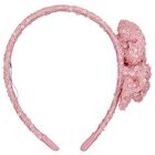 Girls Pink Sequin Headband, 1, hi-res