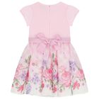 Girls Pink Floral Dress, 1, hi-res