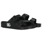 Black Logo Sandals, 1, hi-res