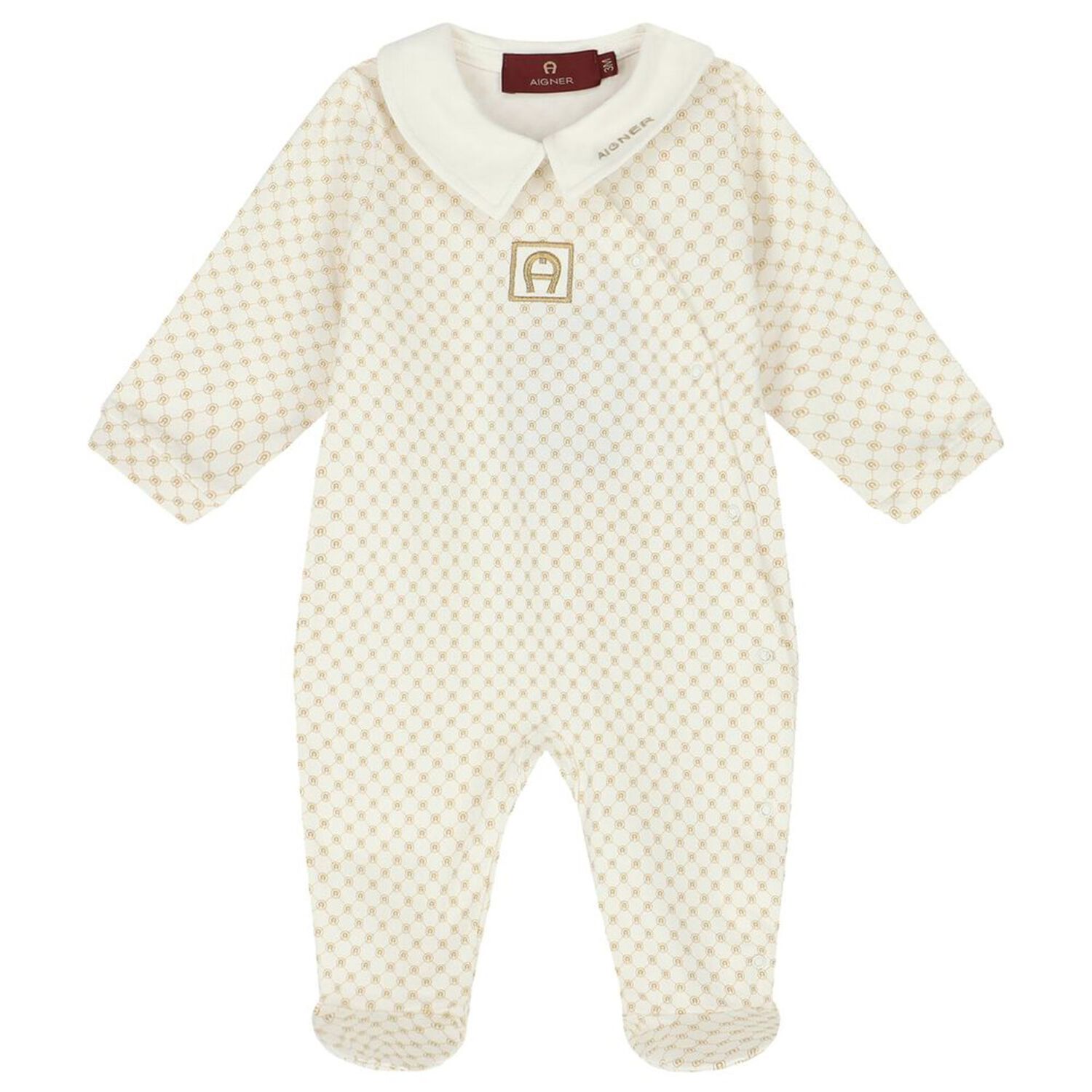 Ivory & Gold Logo Babygrow Gift Set, 1, hi-res