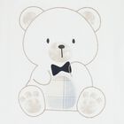 طقم شورت للأطفال الرضع أبيض وكحلي اللون بتصميم دب تيدي, 1, hi-res