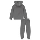 Boys Beige Swoosh Logo Tracksuit, 3, hi-res