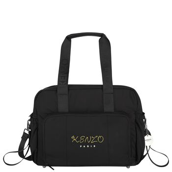 Black Logo Baby Changing Bag 