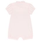 Baby Girls Pink Floral Romper, 1, hi-res