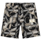 Boys Black Logo Shorts, 1, hi-res