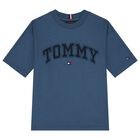 تيشيرت أولاد بالشعار باللون الكحلي, 2, hi-res