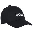 Boys Black Logo Cap, 1, hi-res