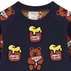 Boys Navy Blue Teddy Bear Sweatshirt, 1, hi-res