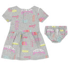 Baby Girls Grey Logo Dress Set, 1, hi-res