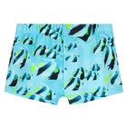 Younger Boys Blue Fish Swim Shorts, 1, hi-res