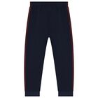 بنطلون رياضي للأولاد بالشعار باللون الكحلي, 1, hi-res