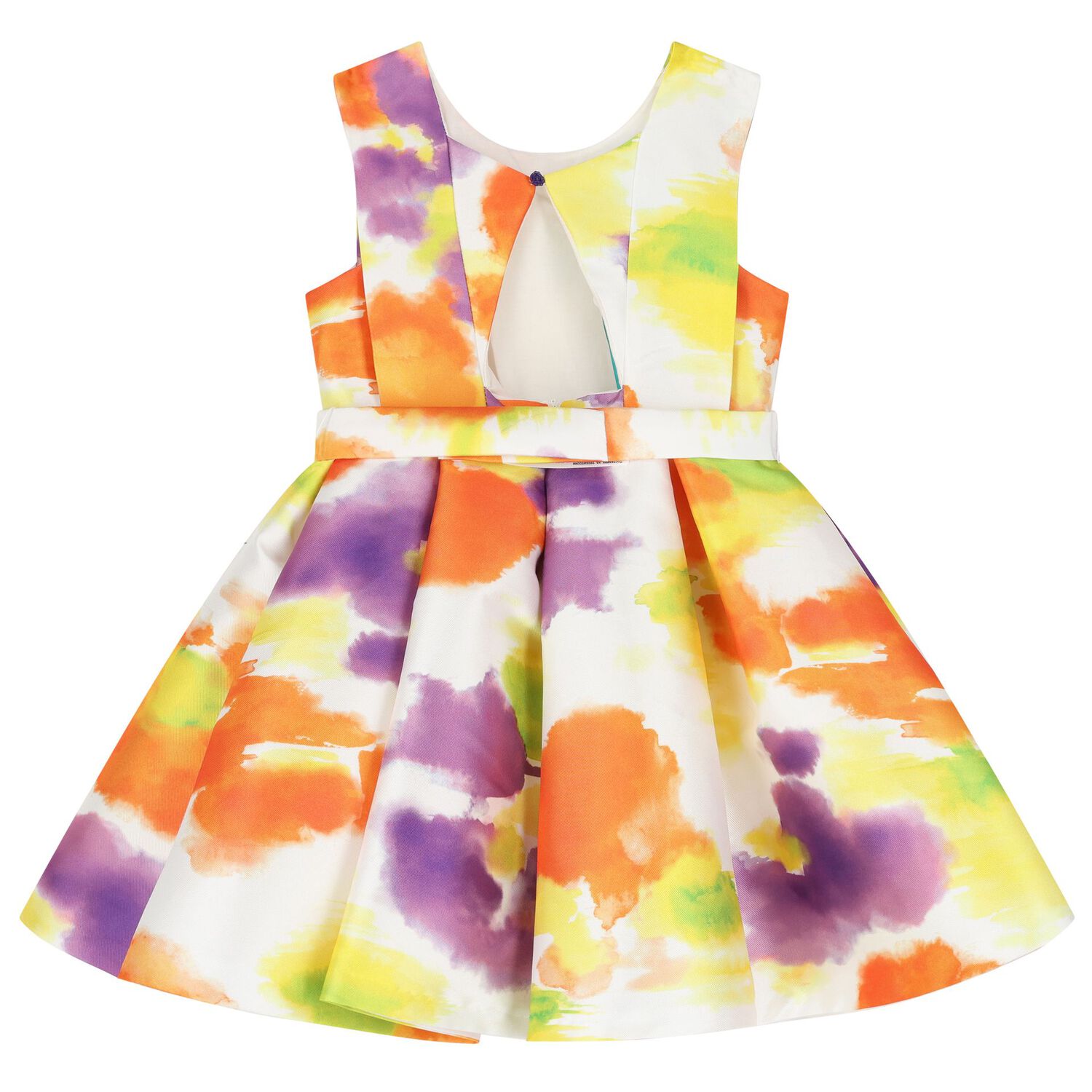 Girls Multi-Coloured Satin Dress, 1, hi-res image number null