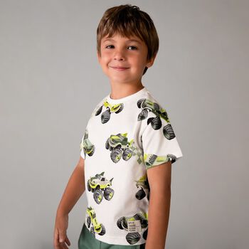 Boys Ivory Monster Truck T-Shirt