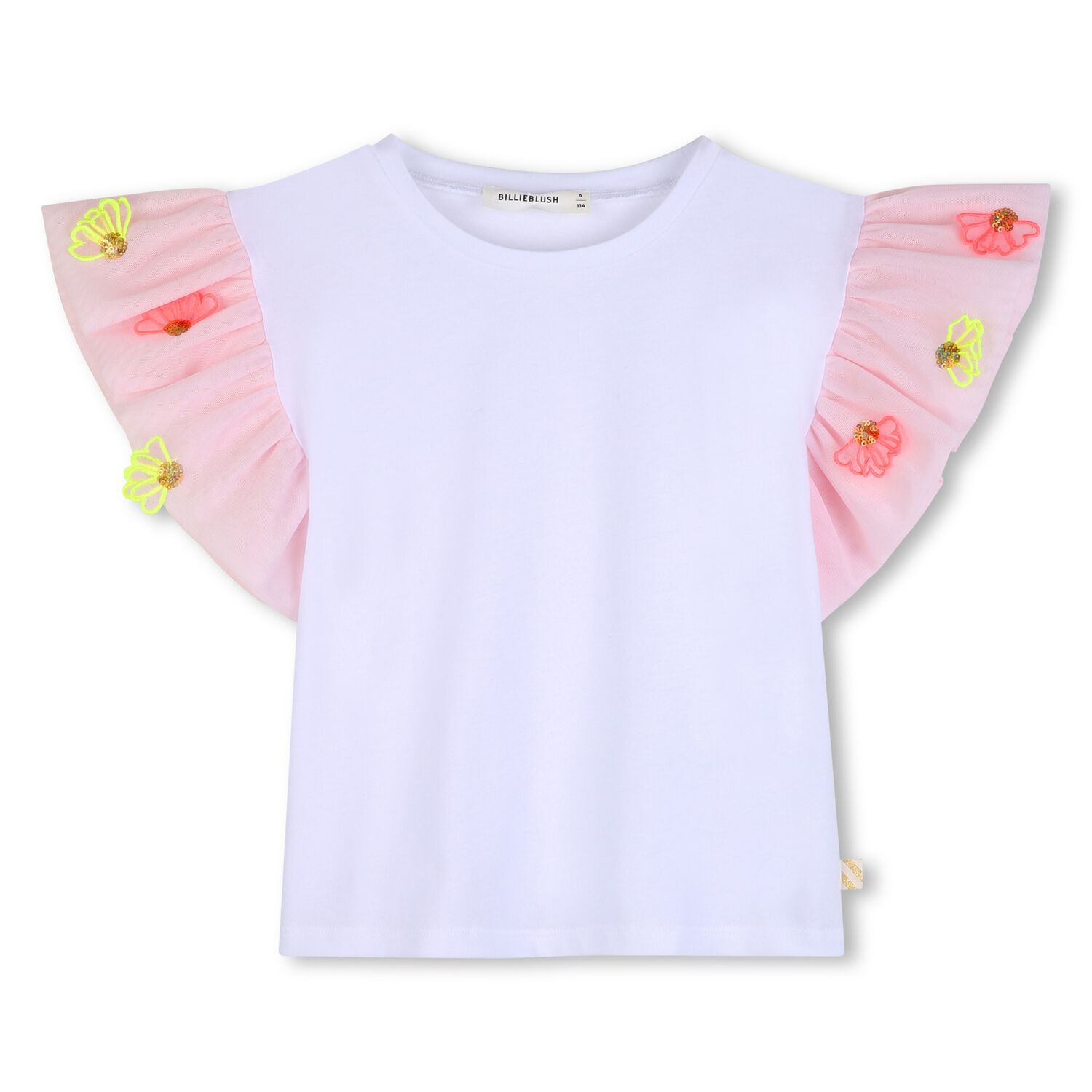 Girls White & Pink T-Shirt, 1, hi-res