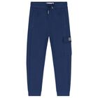 Boys Blue Logo Joggers, 1, hi-res
