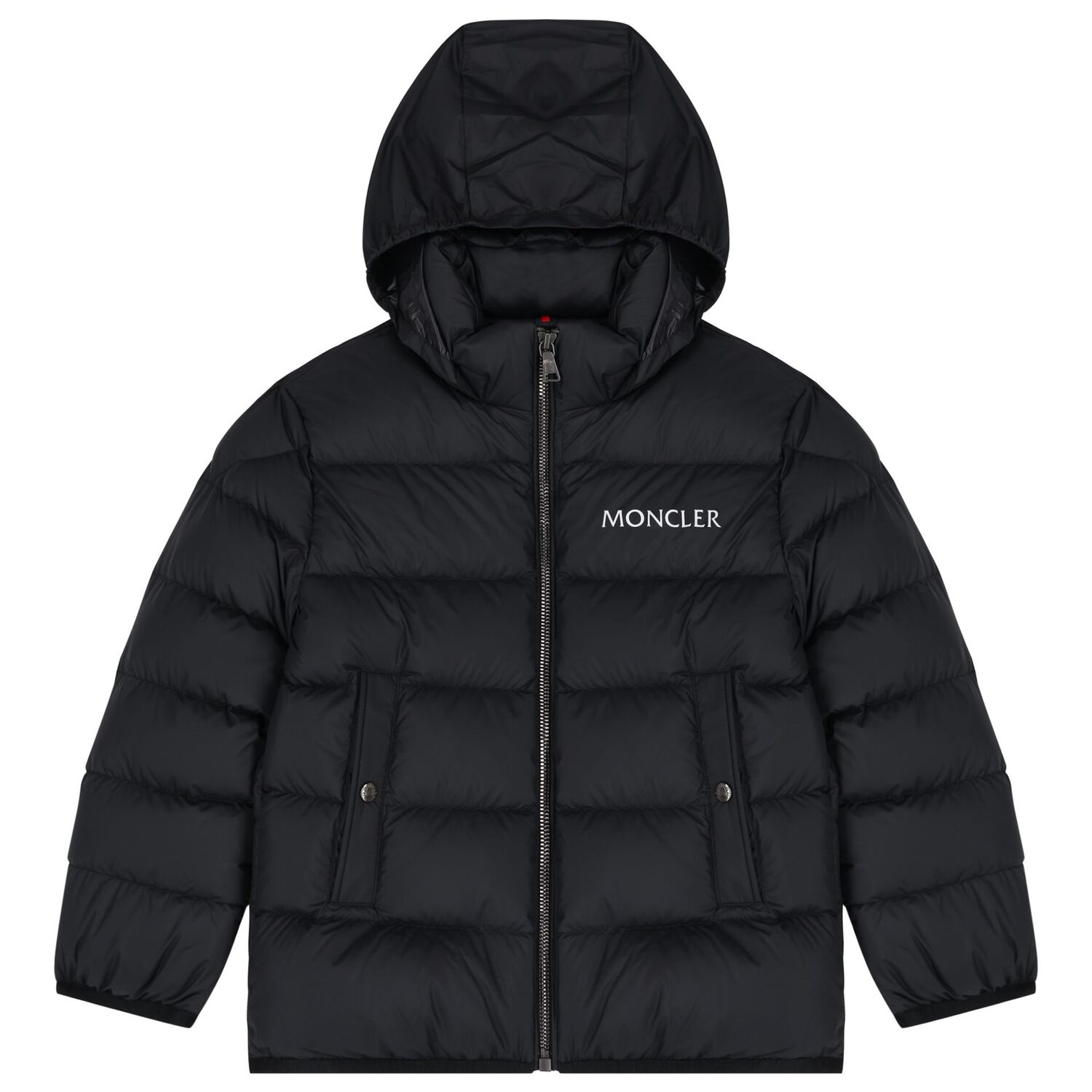 Boys Black Logo Padded Jacket, 1, hi-res image number null