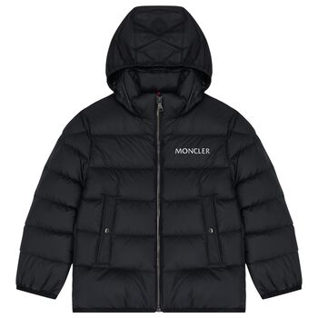 Boys Black Logo Padded Jacket
