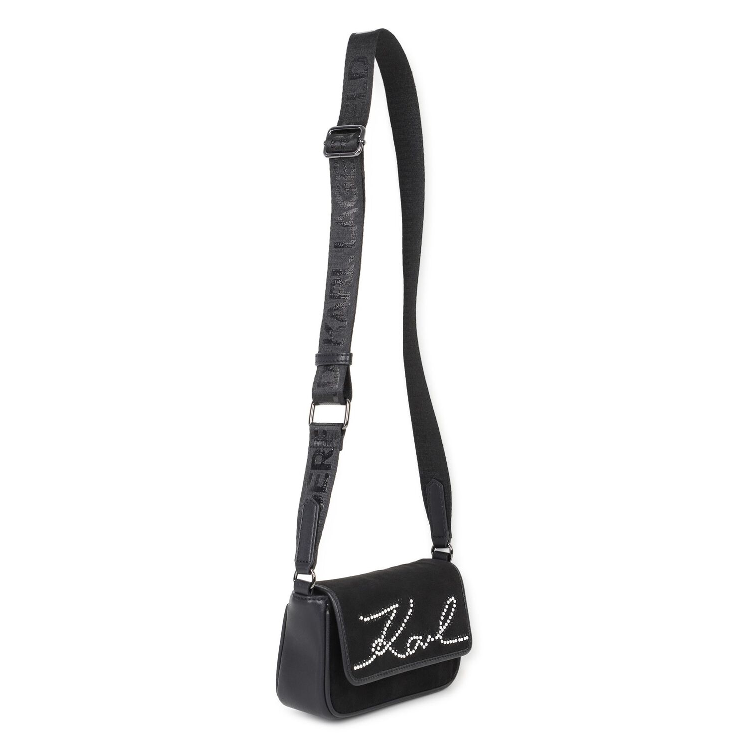 Girls Black Logo Handbag ( 17cm ), 1, hi-res