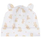 White & Beige Teddy Bear Time Baby Hat, 1, hi-res