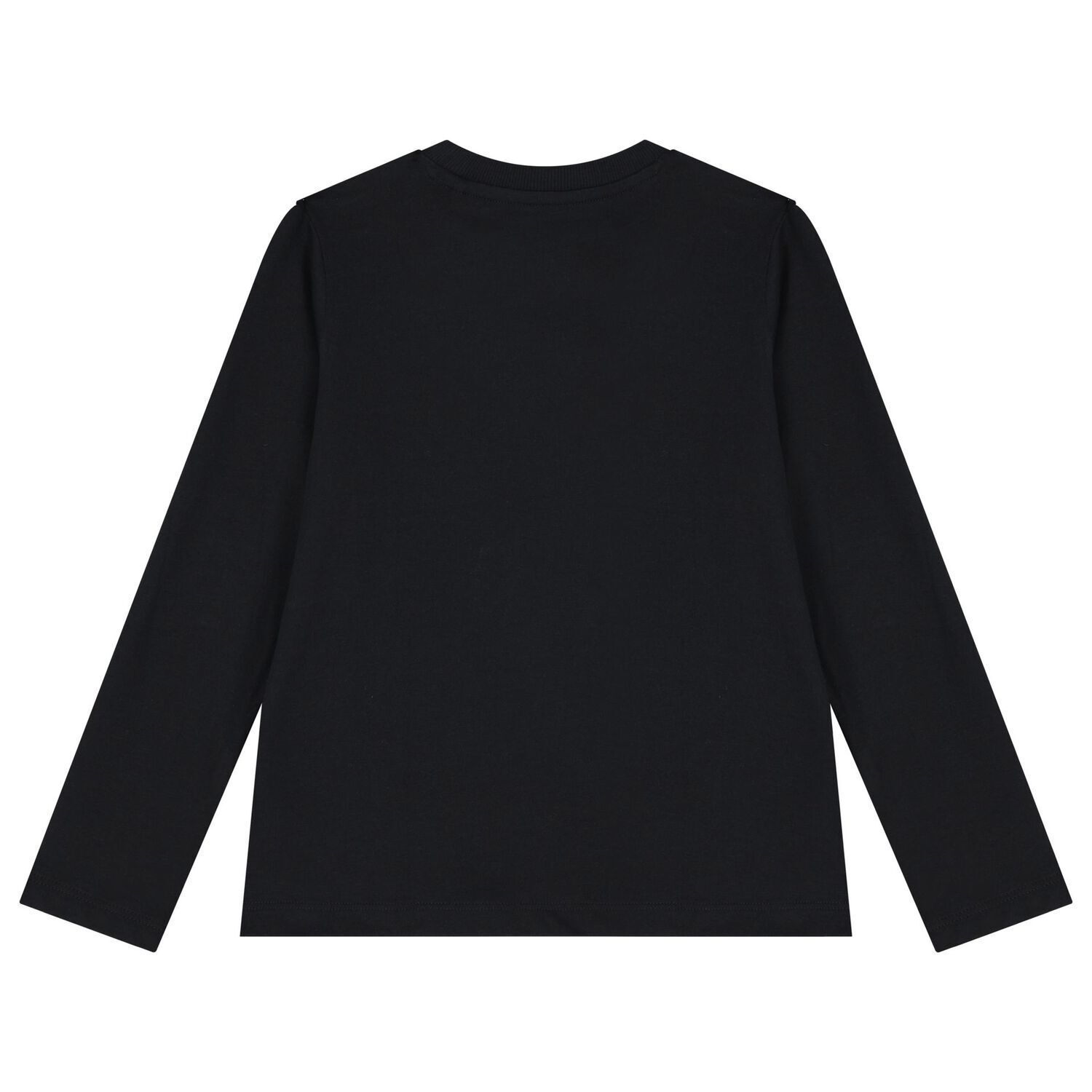 Boys Black Logo Long Sleeve Top, 3, hi-res image number null